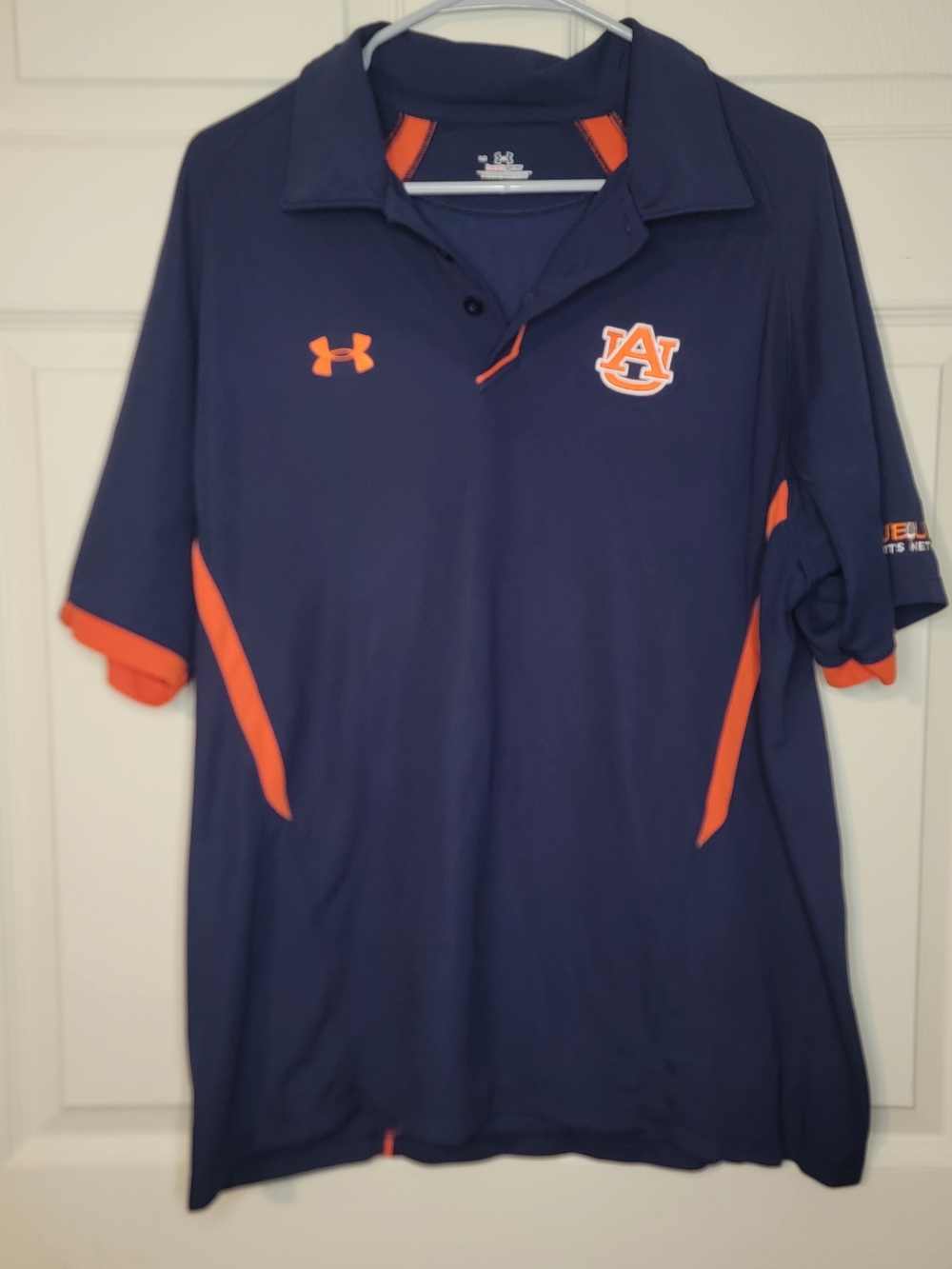 Under Armour Navy and Orange Auburn Tigers Performance Polo